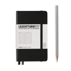 Leuchtturm Notesbog A6 Black Linjeret
