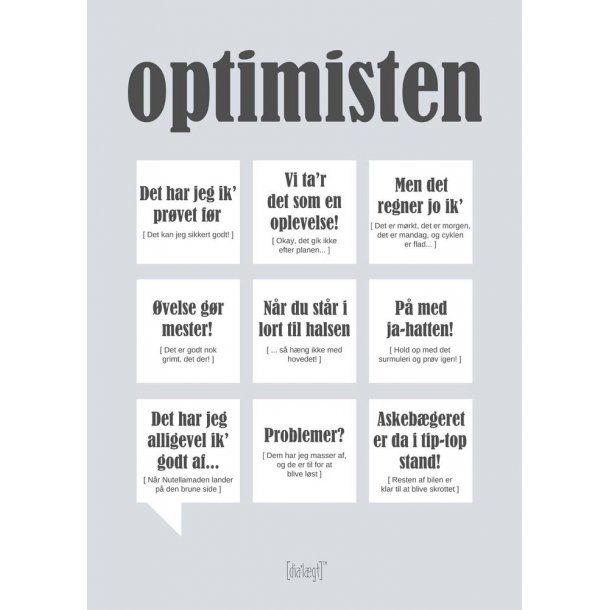 Dialgtplakat A5 Kort - Optimisten