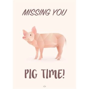 Citatplakat A5 Kort - Missing you pig time!