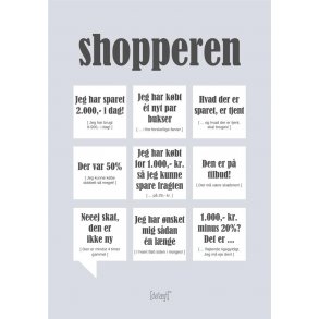 Dialgtplakat A5 Kort - Shopperen