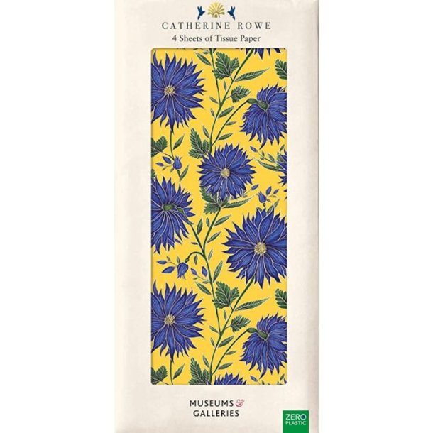 Cathrine Rowe Silkepapir - Blue Flowers