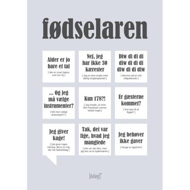 Dialgtplakat A5 Kort - Fdselaren