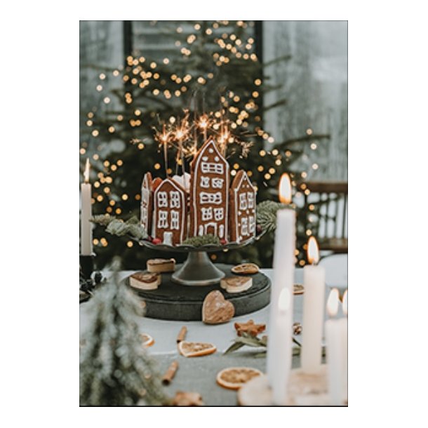 Skna Ting Dobbeltkort - Winter In Pastel - Gingerbread