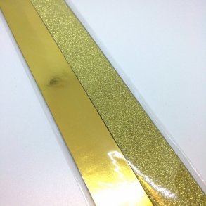 Stjernestrimler Glitter Guld 25mm.