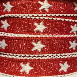 Stofbnd Luksus - Stjerner Rd 12mm.