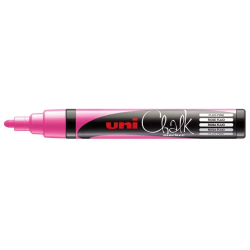 Uni Chalk Marker PWE-5M 1.8-2.5mm. - Fluo Pink