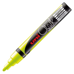 Uni Chalk Marker PWE-5M 1.8-2.5mm. - Fluo Gul