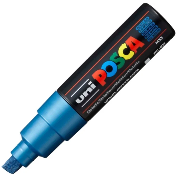 Uni Chalk Marker PWE-8K 8.0mm. - Metallic Bl