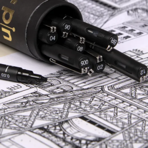 Uni Pin Fine Line Tube 9 stk.