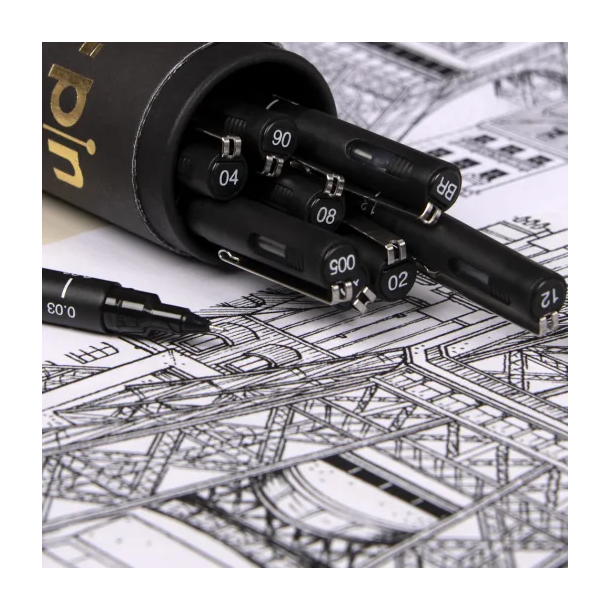 Uni Pin Fine Line Tube 9 stk.