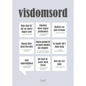 Dialgtplakat A5 Kort - Visdomsord
