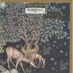 William Morris Dobbeltkort - Merry Christmas Deers