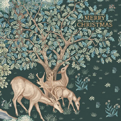 William Morris Dobbeltkort - Merry Christmas Deers