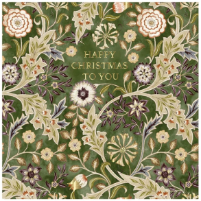 William Morris Dobbeltkort - Happy Christmas to you