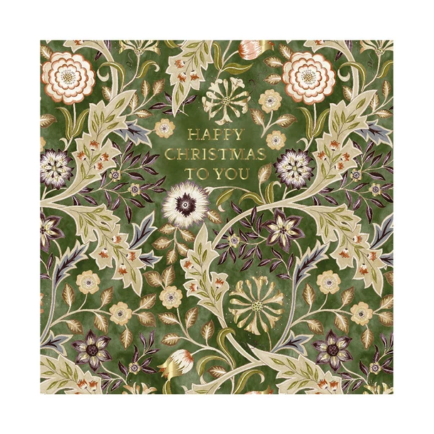 William Morris Dobbeltkort - Happy Christmas to you